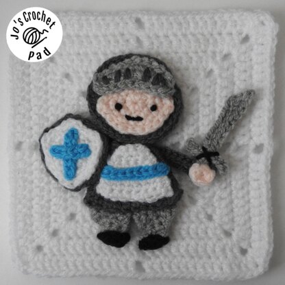 Knight Applique/Embellishment Crochet pattern* including free base square patternKnight Applique/Embellishment Crochet pattern* including free base square pattern