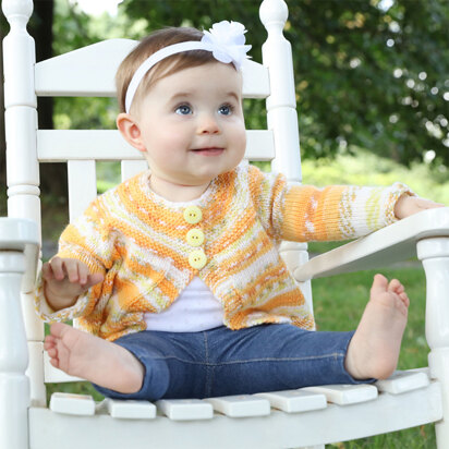 Plymouth Yarn 3159 Baby's Garter Yoke Cardigan PDF