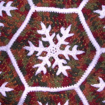 Christmas Snowflake Afghan C-120