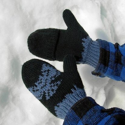 Great Owl Double Knit Mittens (Chi:tmexw) - knitting pattern