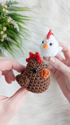 Chicken amigurumi pattern, crochet hen, bird crochet pattern