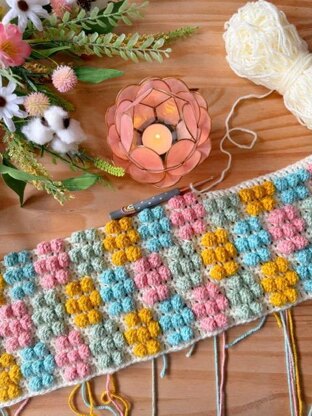 Bobble Blooms Blanket