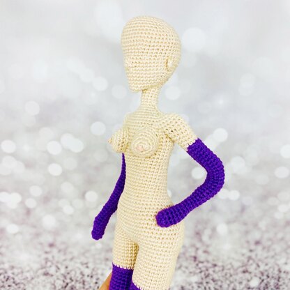 Doll body, crochet doll, amigurumi doll, doll body base