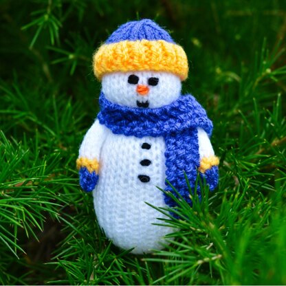 Percy the Snowman Doll Knitting Pattern - Toy Knitting Pattern