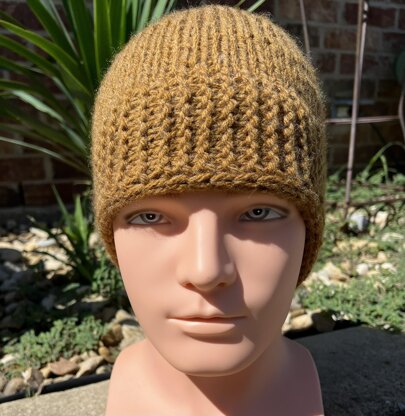 Old Time Winter Hat -- a loom knit pattern
