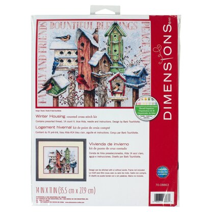 Dimensions Counted Cross Stitch Kit: Winter Housing - 35 x 27 cm (14 x 11in)