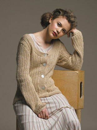 Cressida Cardigan in Rowan Cotton Glace