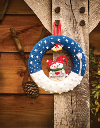 Snowman Wreath in Sirdar Country Classic DK - 10655 - Downloadable PDF