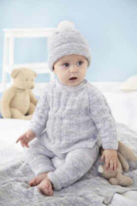 Jacket, Sweater, Leggings, Hat, Blanket in King Cole Little Treasures - 5853 - Downloadable PDF