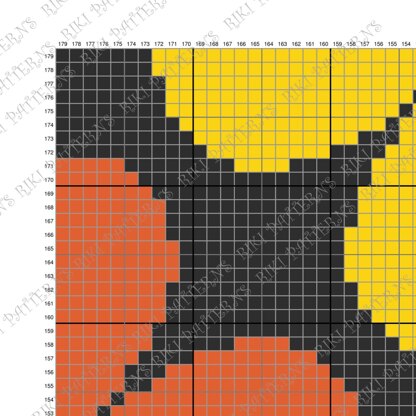 C2C Colorful Flowers Graphgan Newborn Blanket Corner-to-Corner Crochet PATTERN