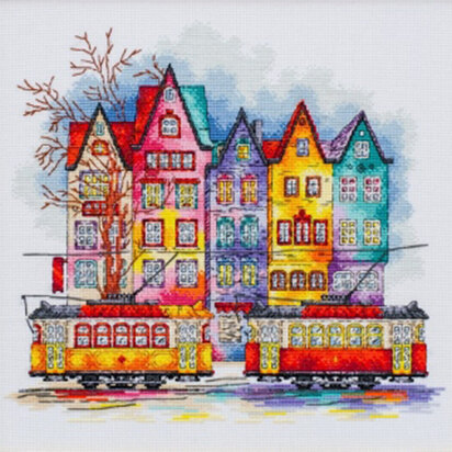 VDV Colours of the Old City Counted Cross Stitch Kit - 30cm x 30cm