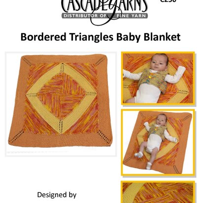 Bordered Triangles Baby Blanket in Cascade Yarns - C256 - Downloadable PDF