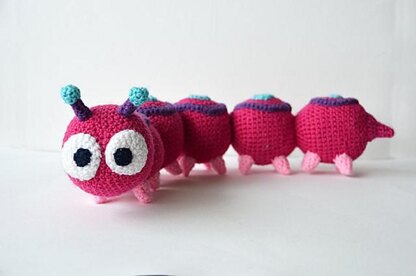 Absolom the Caterpillar Crochet Pattern, Centipede Amigurumi, Caterpillar Amigurumi