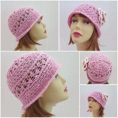 Carol's Summer Downton Cloche - knitting pattern