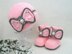 Pattern Newborn Baby Girl Baby Shoes and Beanie