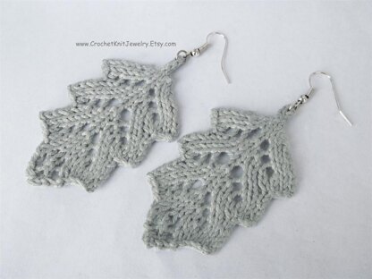 Knit lace earrings