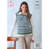 Cardigan and Tank Top knitted in King Cole Forest Aran - P6344