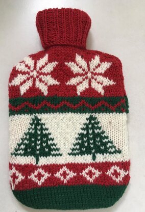 Festive Hotwater Bottle Cover