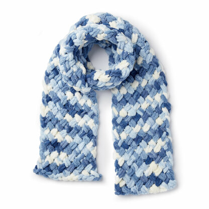 Criss Cross Scarf in Bernat Alize Blanket-EZ - Downloadable PDF