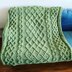 Irish Aran Cabled Trellis Blanket