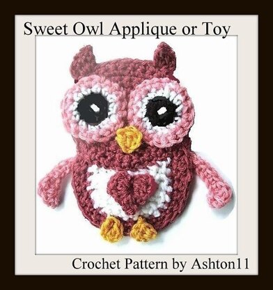 Baby Owl Toy or Applique | Crochet Pattern by Ashton11