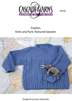 Knits & Purls Textured Pullover in Cascade Fixation - DK185