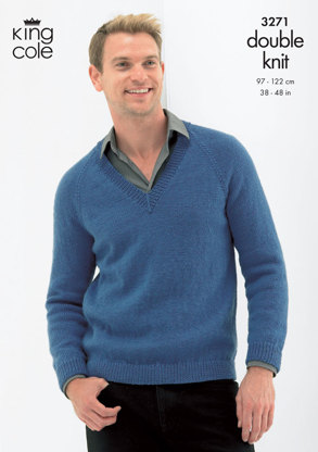 Sweater and Cardigan in King Cole Merino DK - 3271