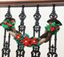Christmas garland / swag with poinsettia and holly