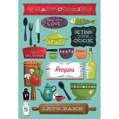 Karen Foster Cardstock Stickers - What's Cooking