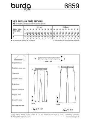 Burda Style Plus size Sewing Pattern B6859 - Paper Pattern, Size 18 - 34