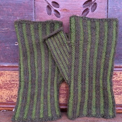 Vertical Stripe Mitts