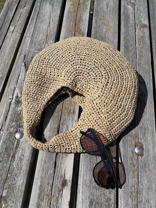 Zora Raffia Hobo Handbag
