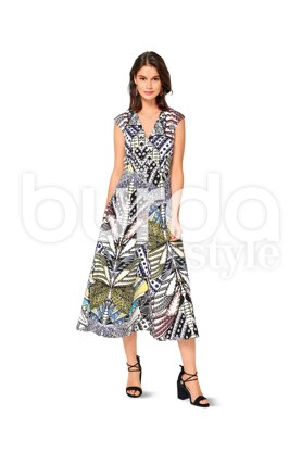 Burda Style Pattern B6497 Women's V-Neck Dress