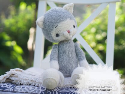 Knitting Pattern Large Kitty toy