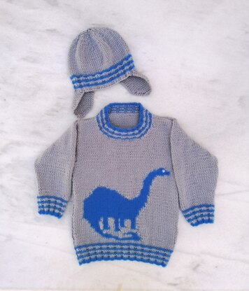 Brontosaurus Sweater and Hat