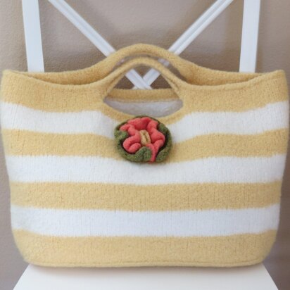 Knit and Felted Purse - Summer Sun Tote