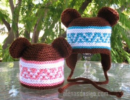 Beanie & Ear Flap Hats with Bear Ears