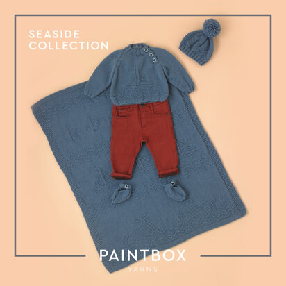 Seaside Collection - Free Layette Knitting Pattern for Babies in Paintbox Yarns Baby DK - Free Downloadable PDF