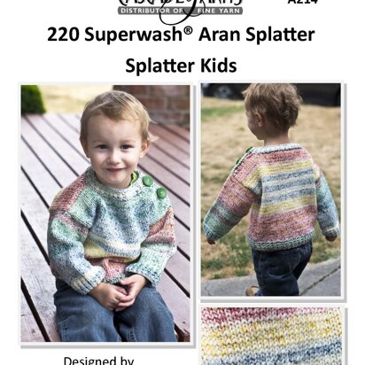Splatter Splatter Kids in Cascade Yarns 220 Superwash® Aran - A214 - Downloadable PDF