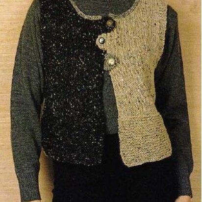 Rib Yoke Sweater - Knitting Pattern For Women in Debbie Bliss Cashmerino  Aran by Debbie Bliss