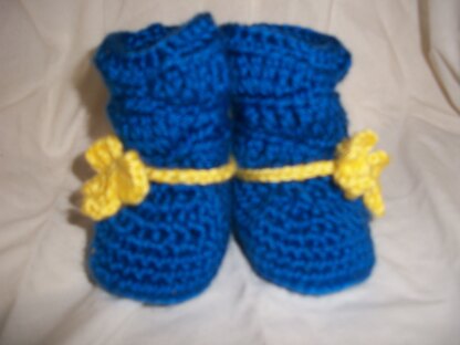 Go Blue! Baby Slouch Booties