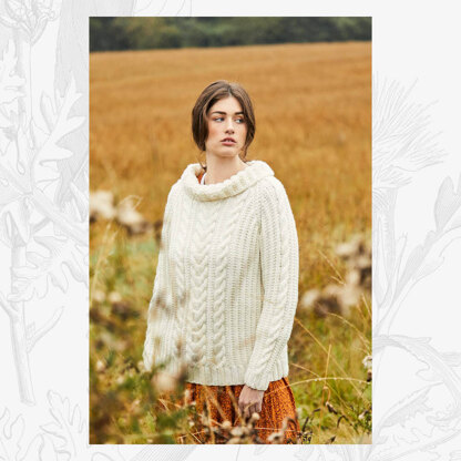 Jemima Sweater -  Jumper Knitting Pattern For Women in Willow & Lark Strath by Willow & Lark