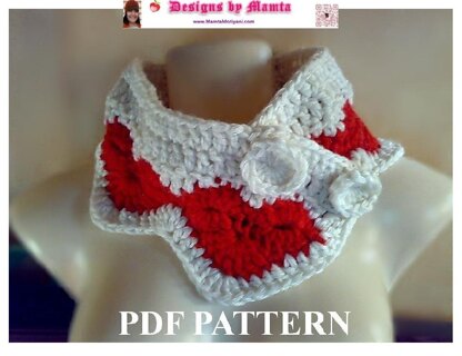 Crochet Cowl Pattern Valentine Neck Warmer Heart Love