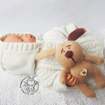 Toy for sleep. Doggie  for small babies - knitting pattern