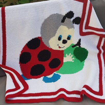 CROCHET Baby Blanket / Afghan - Ladybird's Apple