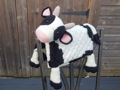 3in1 Farm Cow Folding Baby Blanket w C2C Graph