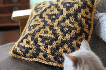 Easy Mosaic Knitting Pillow