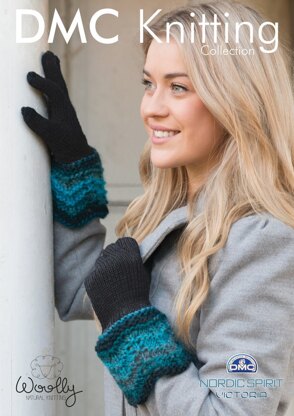 Gloves With Decorative Stuff in DMC Woolly and Nordic Spirit Victoria - 15066L/2