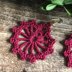 112. Burgundy round earrings