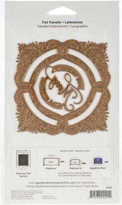 Spellbinders Glimmer Hot Foil Plate - Merry Filigree Quatrefoil